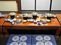Traditional Japanese Dinner, Takayama, Japan Royalty Free Stock Photo