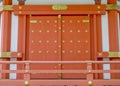 Traditional Japanese doors in temple Royalty Free Stock Photo