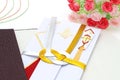 Japanese envelope for money gift Royalty Free Stock Photo