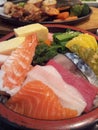 Traditional Japanese Food `Chirashi Sushi` Royalty Free Stock Photo