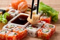 Traditional Japanese food Sushi Royalty Free Stock Photo