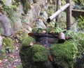 Traditional japanese fountain tsukubai