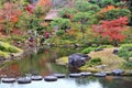 Traditional Japanese garden in Nara Royalty Free Stock Photo