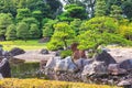 Traditional Japanese garden at Nijo Castle, Kyoto. Royalty Free Stock Photo