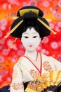 Traditional Japanese geisha doll Royalty Free Stock Photo