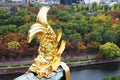 Traditional Japanese gold monster sculpture