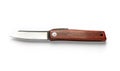Traditional wooden japanese pocket knife isolated on white background Royalty Free Stock Photo