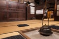 Traditional japanese home interior with fireplace, Takayama, Japan Royalty Free Stock Photo