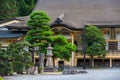 Traditional Japanese house with garden Royalty Free Stock Photo