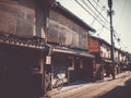 Traditional japanese houses, Gion district, Kyoto, Japan Royalty Free Stock Photo