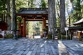 Traditional Japanese Houses temple door landscape at Nikko Japan