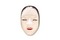 Traditional Japanese mask Kabuki Mask on white background