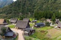 Traditional Japanese old village in forest Royalty Free Stock Photo