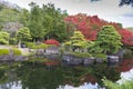 Traditional Japanese park in autumn