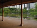 Traditional Japanese park in the middle if the city, Tokyo Royalty Free Stock Photo