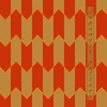 Traditional Japanese pattern, plumage of arrows from bird feathers, colorful tiles on roofs of houses. Seamless vector