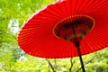 Traditional Japanese red umbrella Royalty Free Stock Photo