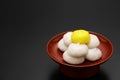 Tsukimi Dango, traditional Japanese rice dumplings for moon viewing event