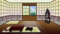 Traditional Japanese Room Interior Royalty Free Stock Photo