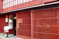 Japanese sake wine brewery distillery historic district, Kanazawa, Japan