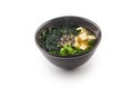 Traditional japanese soup Miso with tofu seaweed and young onion