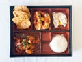 Japanese spicy chicken bento box