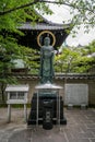 Traditional Japanese stone Buddha statue, Kyoto, Japan