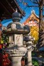 Traditional japanese stone lantern