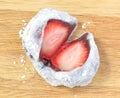 Traditional Japanese Strawberry Mochi or Ichigo Daifuku Royalty Free Stock Photo