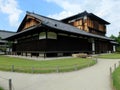 Traditional Japanese style house with a small garden Royalty Free Stock Photo