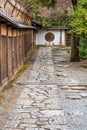 Traditional Japanese style stone footpath in Kyoto Royalty Free Stock Photo