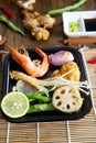 Traditional Japanese tempura and vegetables