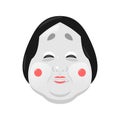 Traditional japanese theater masks vector illustration