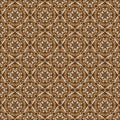 Traditional Java batik with simple flower pattern and seamless mocca color design