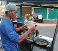 Traditional javanese Fried rice street vendor