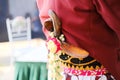 Traditional Javanese Kris during wedding procession