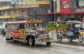 Traditional Jeepney on street city