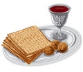 Traditional jewish matzoh