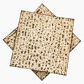 Traditional Jewish Matzoth sheet for the Passover Seder.