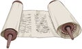 Traditional Jewish Torah Scroll With Text Royalty Free Stock Photo