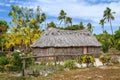 Traditional Kanak house on Ouvea Island,  Loyalty Islands, New Caledonia Royalty Free Stock Photo