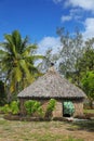 Traditional Kanak house on Ouvea Island,  Loyalty Islands, New Caledonia Royalty Free Stock Photo