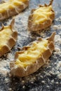 Traditional karelian pasties with potatoes Royalty Free Stock Photo