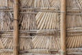 Traditional Karen roof made from palm leaves Royalty Free Stock Photo