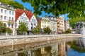 Traditional karlovy vary city buildings in czech republic Royalty Free Stock Photo