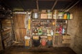 Traditional kitchen of a hut of native people of indonesia