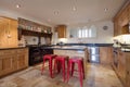 Traditional Kitchen with wooden units and Aga oven Royalty Free Stock Photo