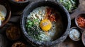 Traditional Korean Bibimbap Dish