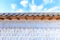 Traditional korean decor roof of village house In Palace Royalty Free Stock Photo