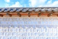 Traditional korean decor roof of village house In Palace Royalty Free Stock Photo